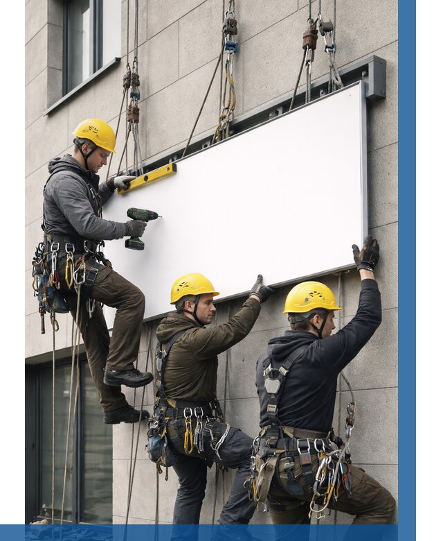 Монтаж рекламной вывески в Луге от 8248 р. | ВЫСОТНИК-Лга