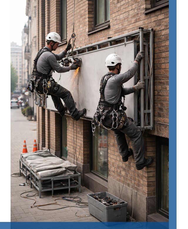 Демонтаж рекламной вывески в Луге от 6702 р. | ВЫСОТНИК-Лга