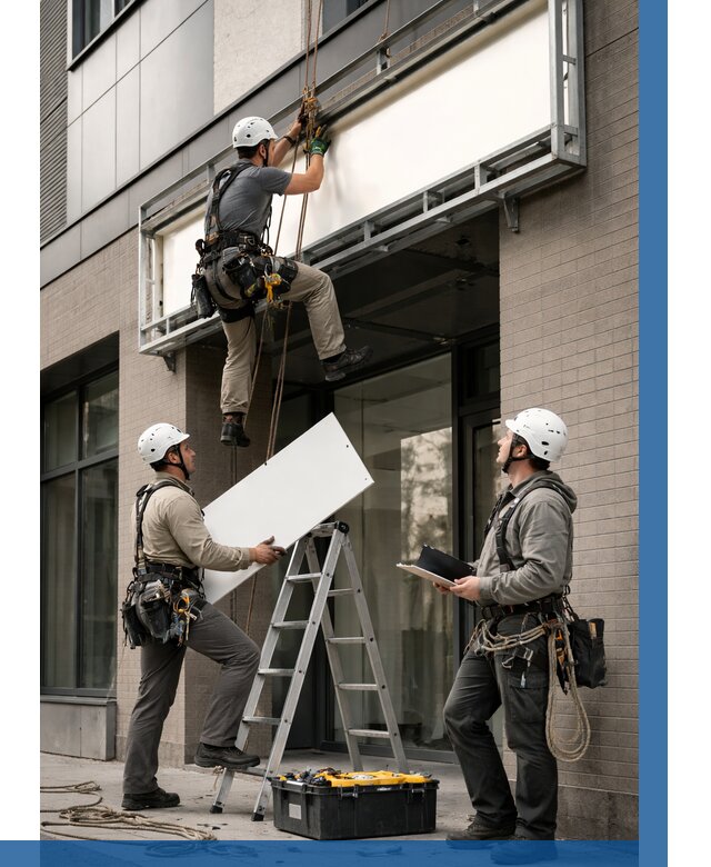 Монтаж светового короба в Луге от 6702 р. | ВЫСОТНИК-Лга