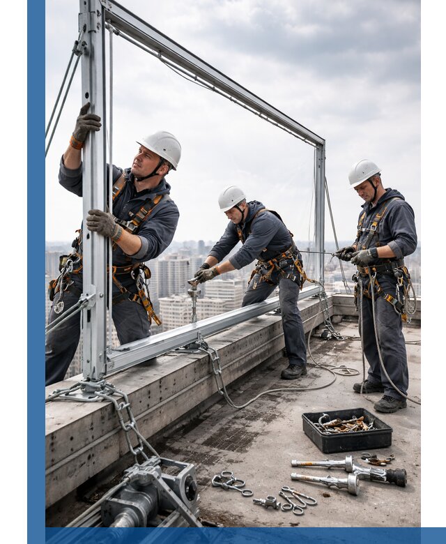 Монтаж крышных рекламных конструкций под ключ в Луге