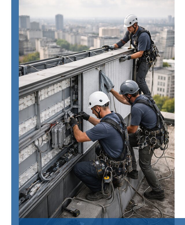 Профессиональное обслуживание крышной рекламы в Луге под ключ