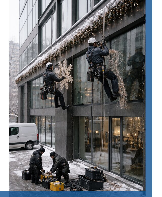 Демонтаж новогоднего оформления в Луге от 5671 р. | ВЫСОТНИК-Лга