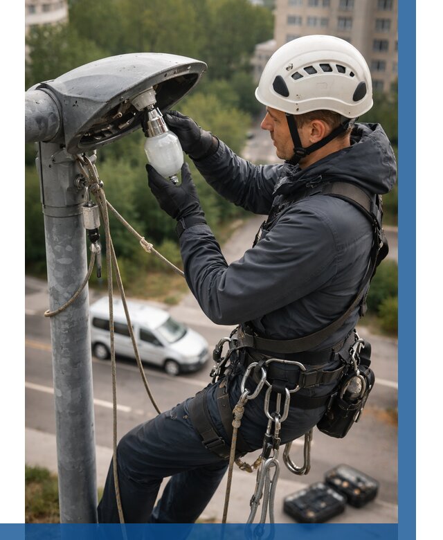 Замена ламп на высоте в Луге от 2578 р. | ВЫСОТНИК-Лга