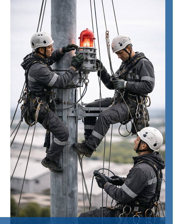 Монтаж заградительных огней в Луге от 8764 р. | ВЫСОТНИК-Лга