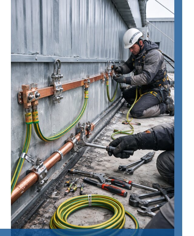 Монтаж заземления здания в Луге от 25775 р. | ВЫСОТНИК-Лга