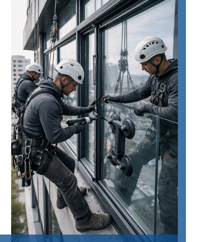 Витражное остекление зданий в Луге от 3609 р. | ВЫСОТНИК-Лга