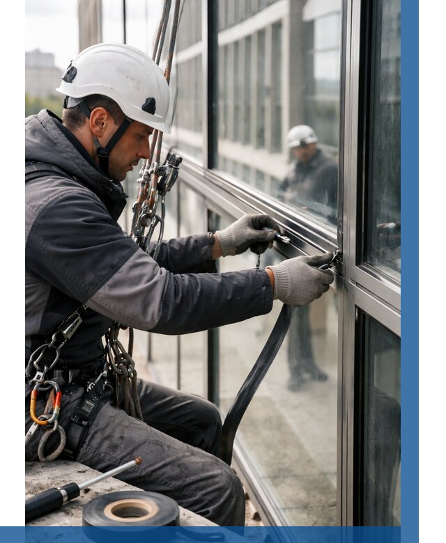 Ремонт витражных конструкций в Луге от 3609 р. | ВЫСОТНИК-Лга