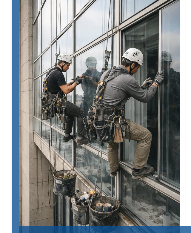 Ремонт витражных конструкций и фасадного остекления в Луге