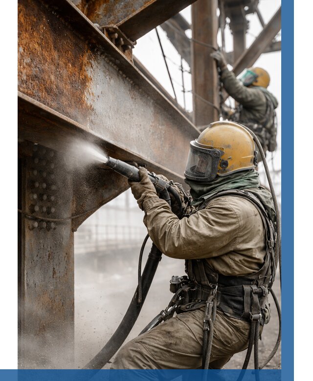 Пескоструйная очистка металлоконструкций в Луге по 619 р.  ВЫСОТНИК-Лга