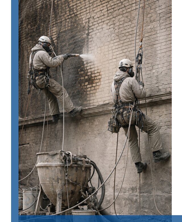 Пескоструйная очистка фасадов в Луге профессионально