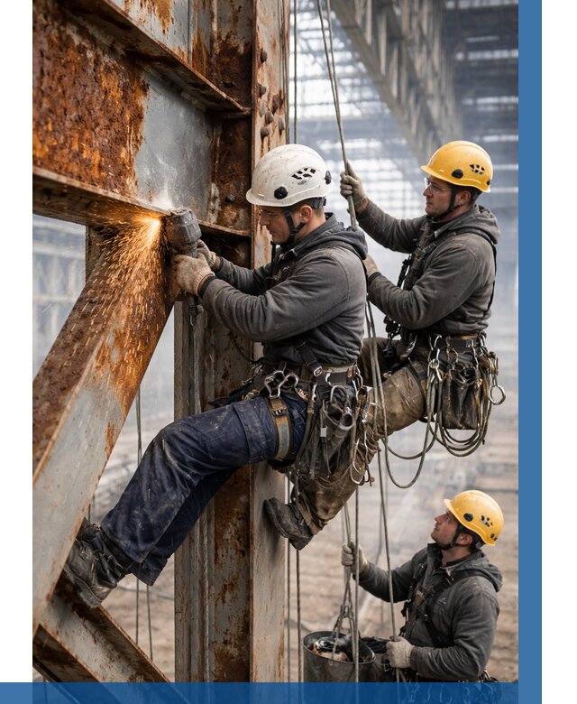 Зачистка металла от ржавчины в Луге от 361 р. | ВЫСОТНИК-Лга