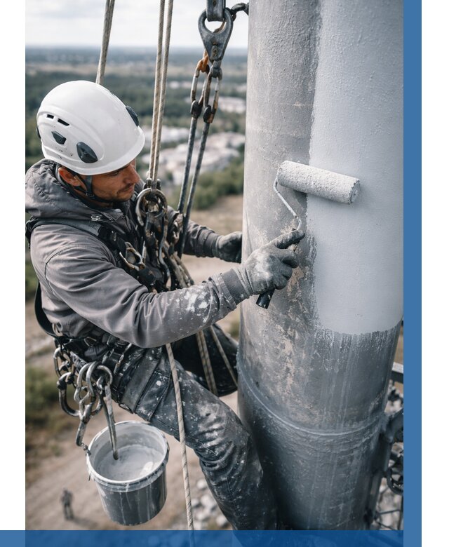 Покраска мачт связи под ключ в Луге от 876 р. | ВЫСОТНИК-Лга
