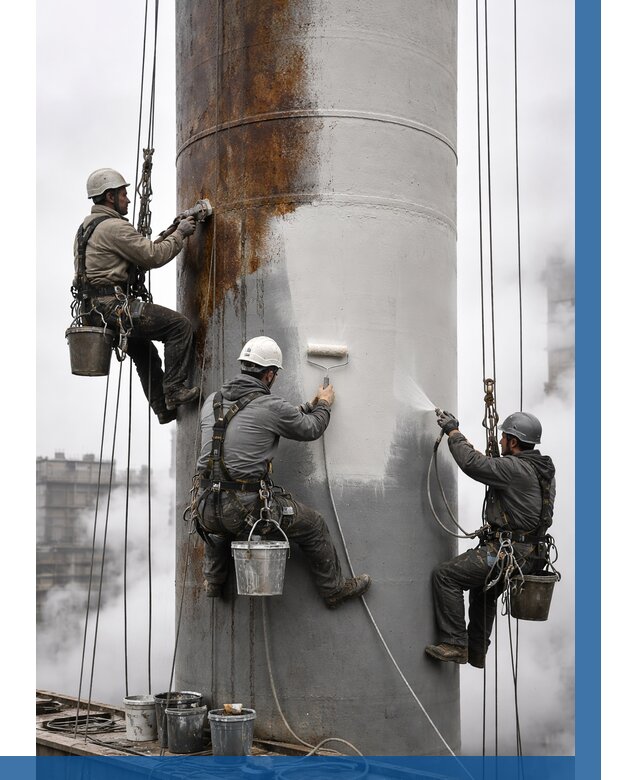 Покраска дымовых труб в Луге от 8764 р. | ВЫСОТНИК-Лга