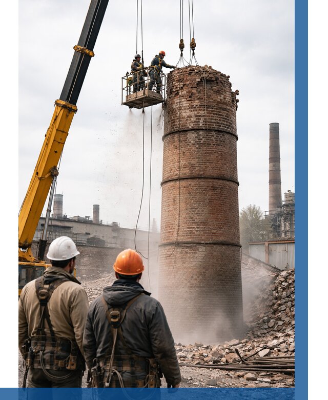 Демонтаж дымовой трубы в Луге от 92790 р. | ВЫСОТНИК-Лга, смета