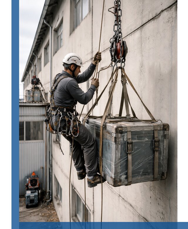 Подъем грузов на высоту в Луге для промышленных объектов