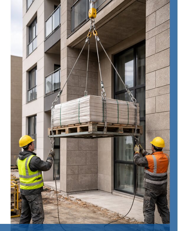 Подъем керамогранита на этаж в Луге от 3609 р. | ВЫСОТНИК-Лга