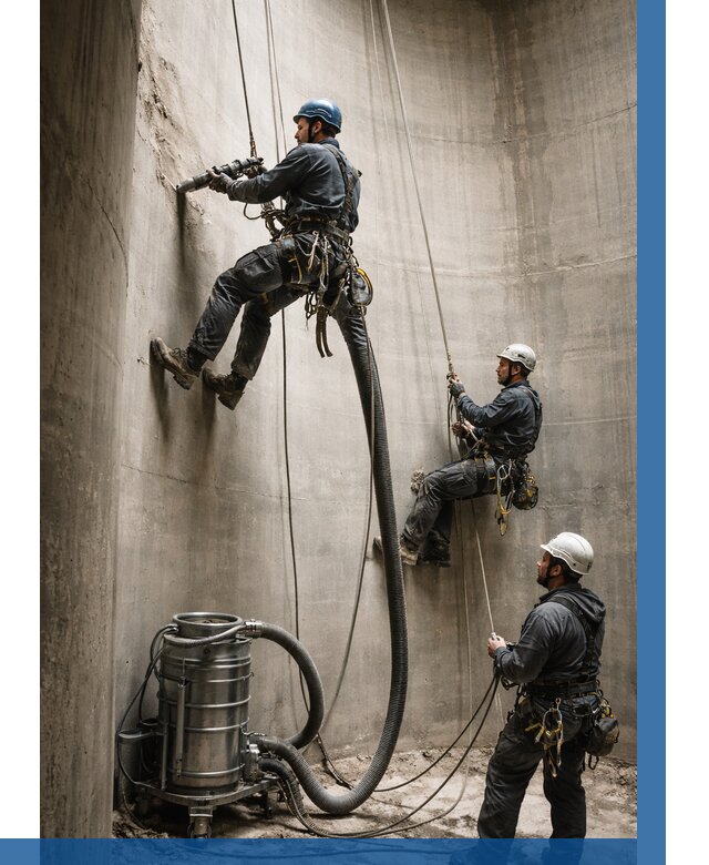 Зачистка силосов в Луге от 4640 р. Договор и смета ВЫСОТНИК-Лга