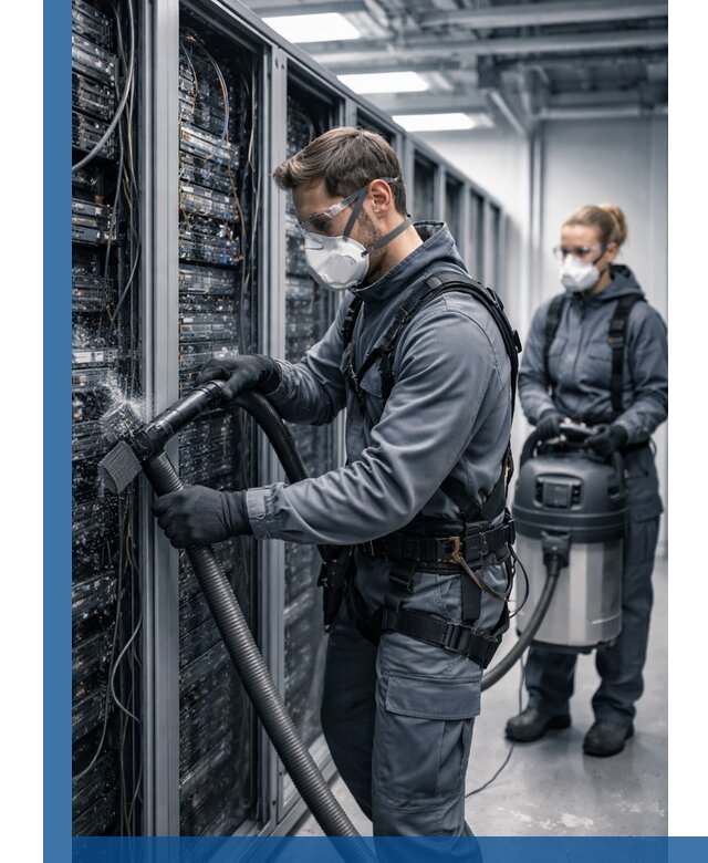 Обеспыливание серверной комнаты в Луге, профессиональная очистка