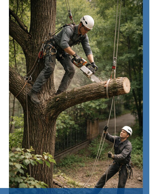 Спил деревьев альпинистами в Луге от 8248 р. | ВЫСОТНИК-Лга