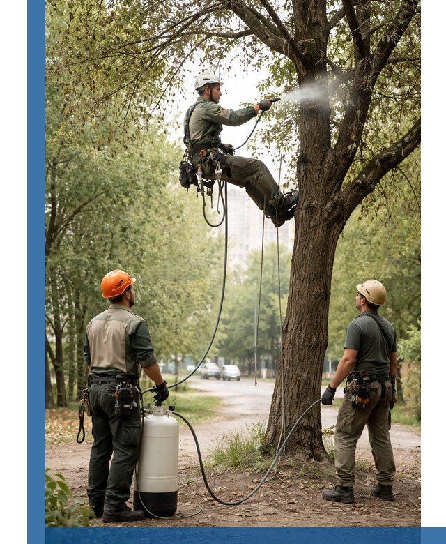 Обработка деревьев от вредителей в Луге профессиональная защита