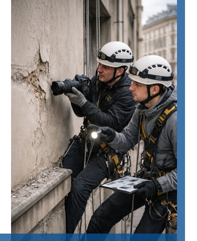 Фотофиксация дефектов фасада в Луге от 4640 р. | ВЫСОТНИК-Лга