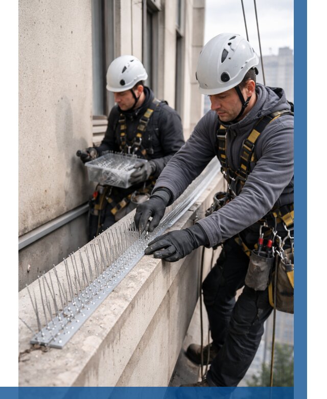 Установка шипов от птиц в Луге от 876 р. | ВЫСОТНИК-Лга